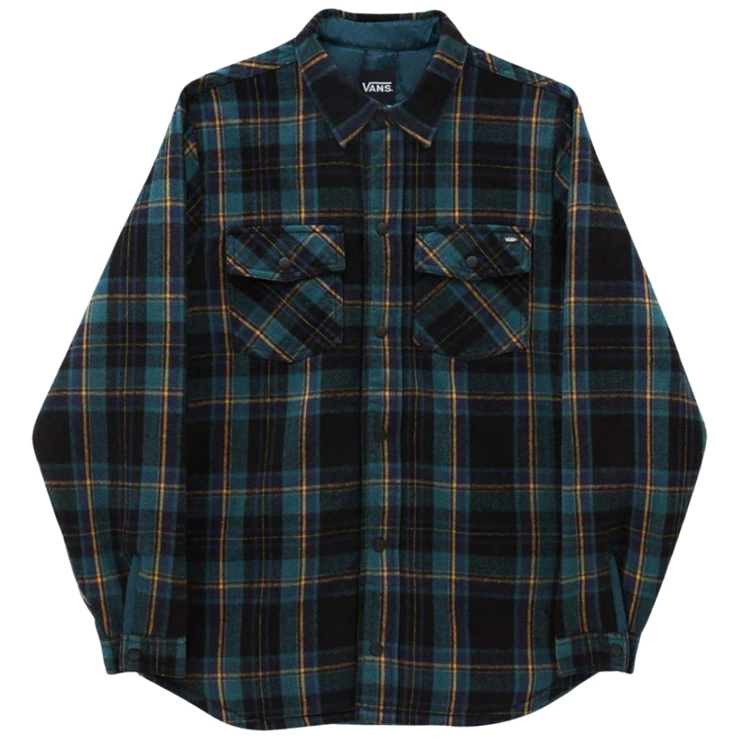 VANS VN0A7S8ZEHU1 EHU1 GREEN/YELLOW/BLACK BRICKELL SHIRT Mens M