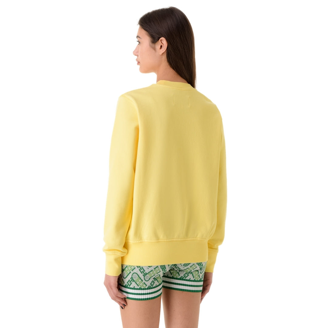 Casablanca Embroidered Sweatshirt Enoshima Beach Yellow Sweatshirt