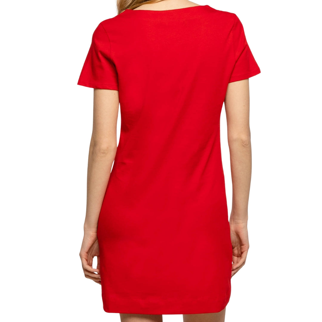 Love Moschino Logo Red T-Shirt Dress