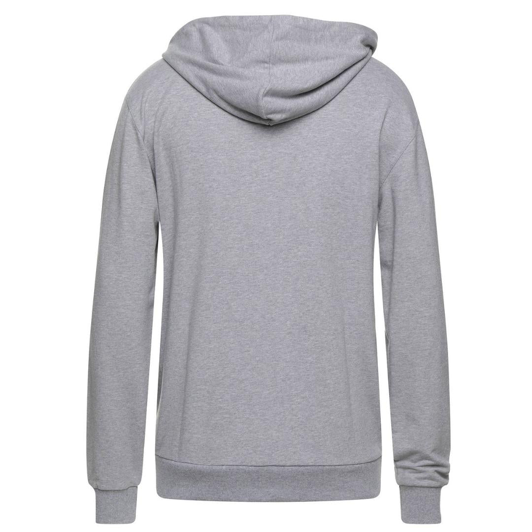 Moschino Brand Taped Pockets Grey Zip Hoodie