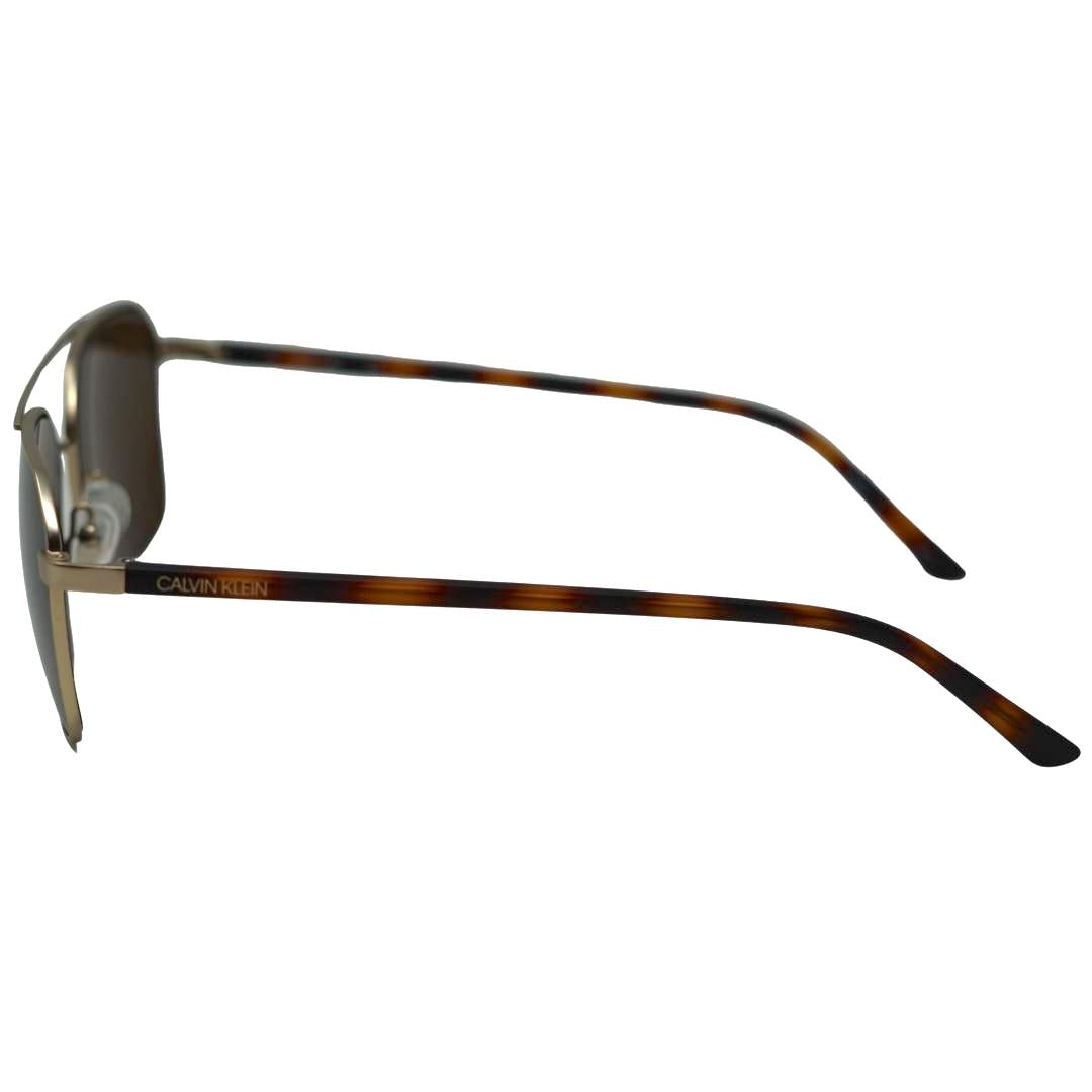 Calvin Klein Havana Brown Arms Gold Sunglasses