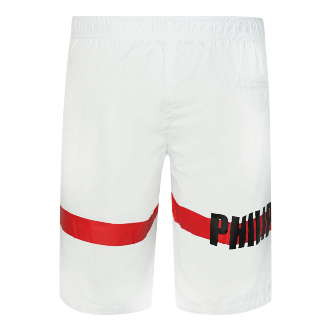 Philipp Plein TM Skull And Bones White Swim Shorts