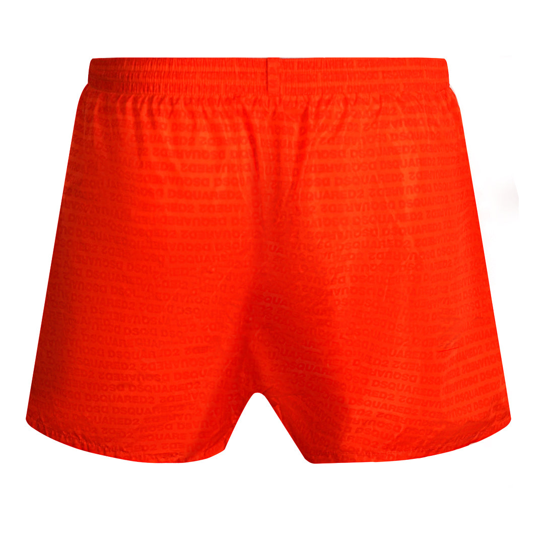 Dsquared2 All Over Design Red Swim Shorts