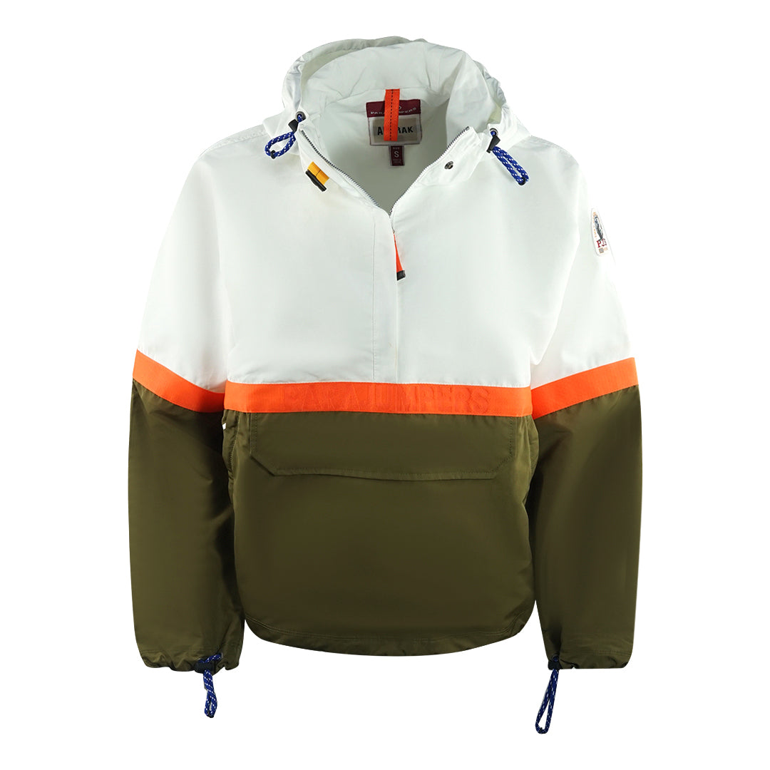Parajumpers Dezi Pull Over Colourblock Green Windbreaker Jacket