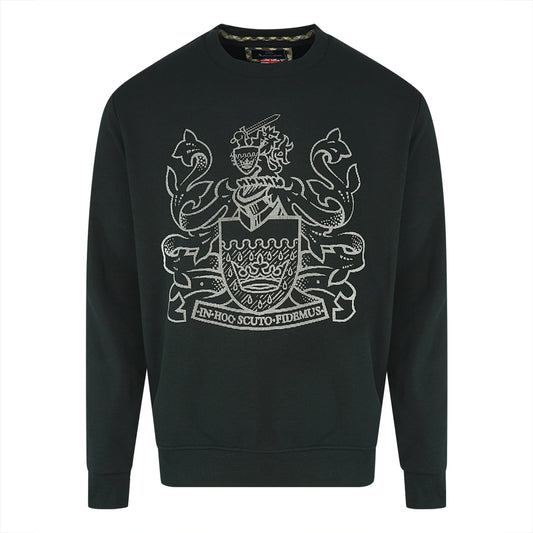 Aquascutum Pixel Aldis Logo Black Sweatshirt