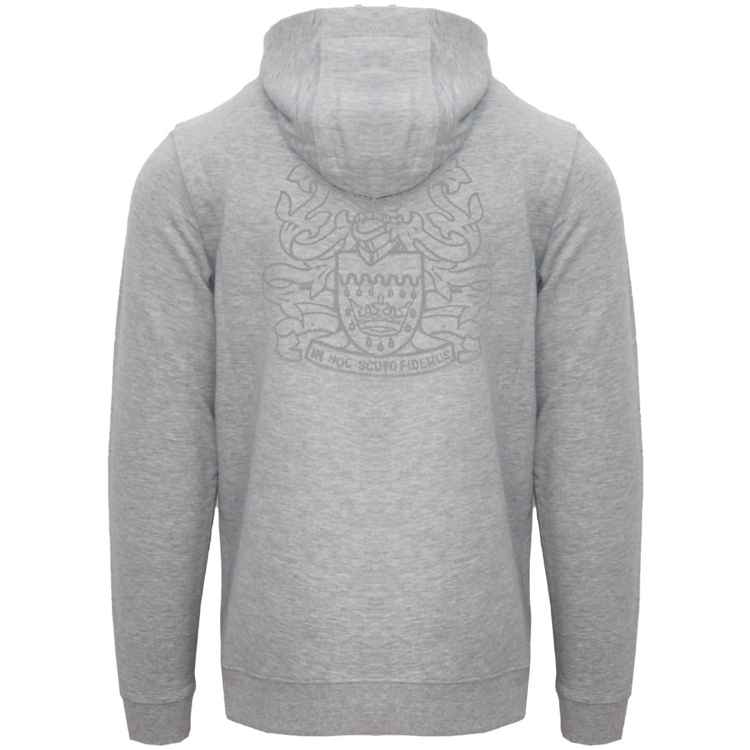 Aquascutum Box Gothic Logo Grey Zip-Up Hoodie