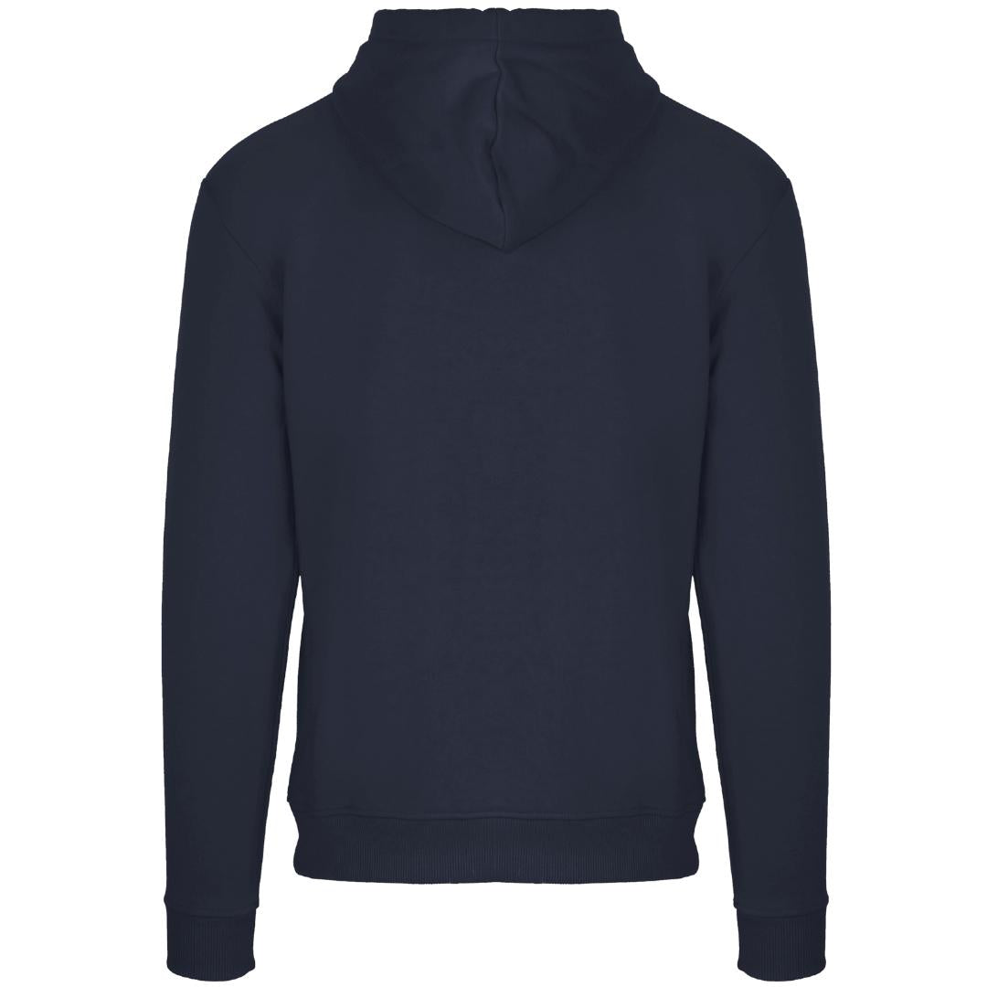 Aquascutum London Embossed Signature Logo Navy Blue Zip-Up Hoodie