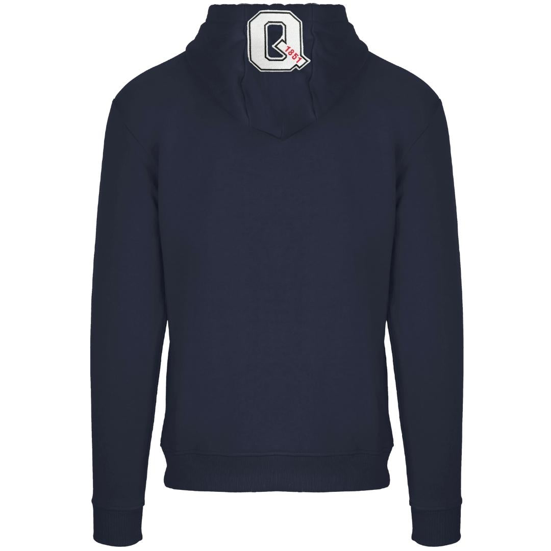 Aquascutum Classic Large A Logo Navy Blue Zip Up Hoodie