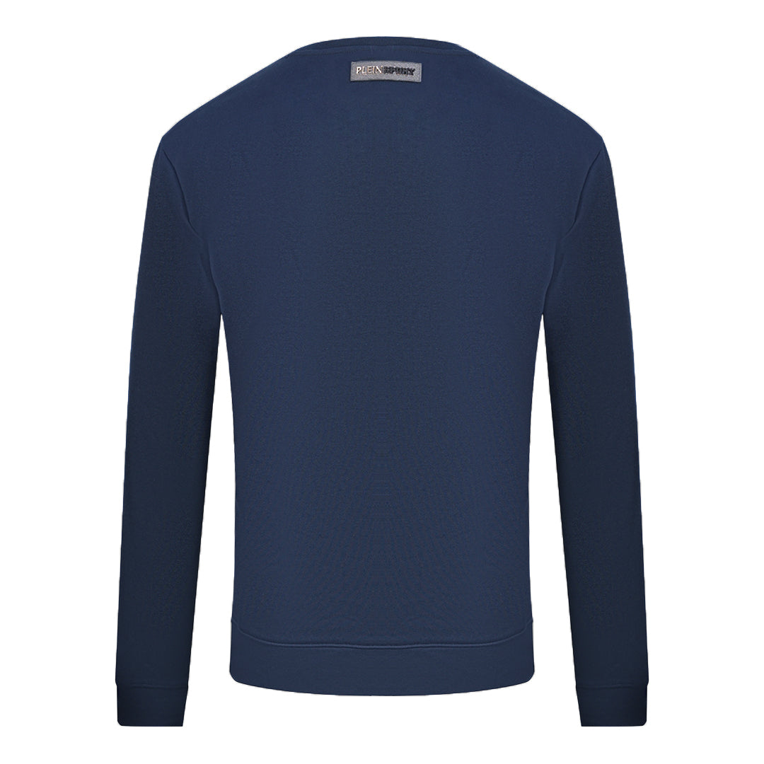 Philipp Plein Sport Circle Logo Navy Blue Jumper