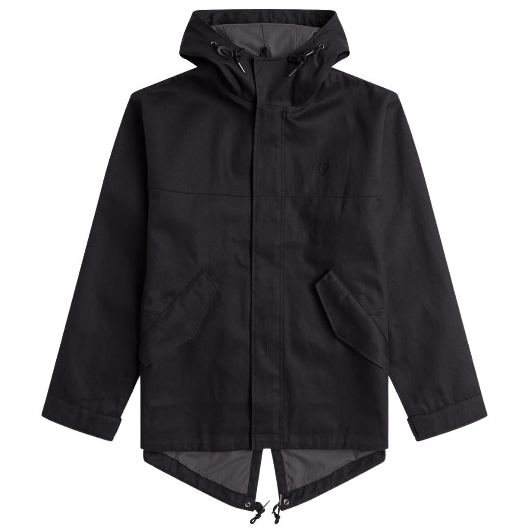 Fred Perry Heavy Twill Black Parka Jacket