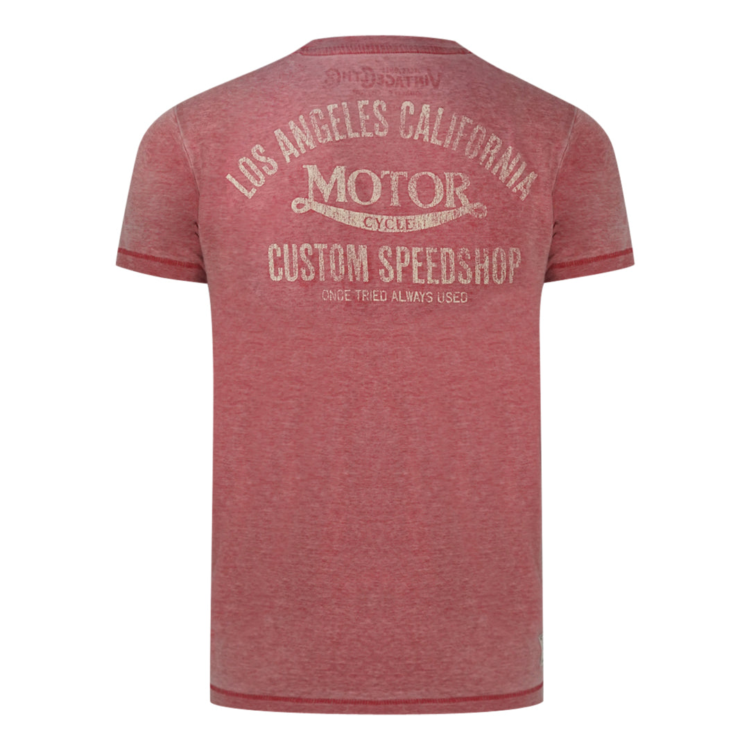 Jack And Jones Custom Motor Pink T Shirt