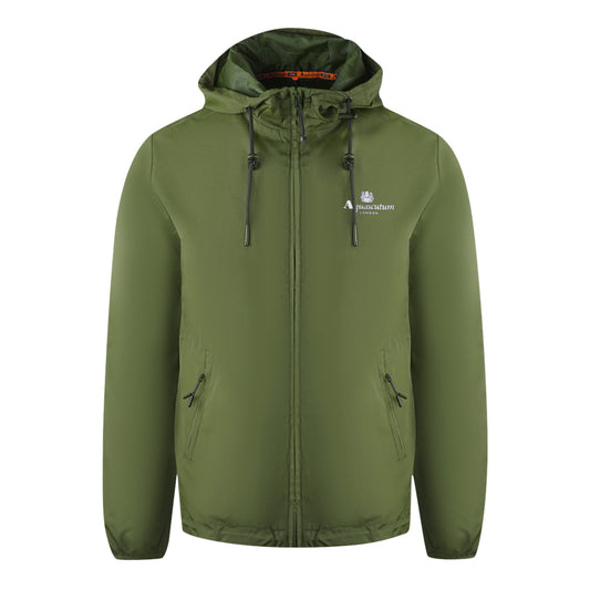 Aquascutum London Logo Army Green Active Windbreaker Jacket