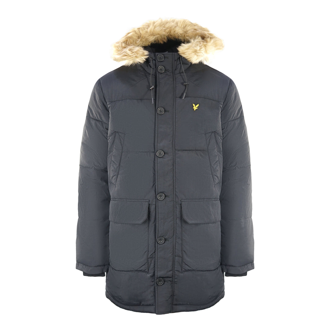 Lyle & Scott Heavyweight Longlife Puffer Black Jacket