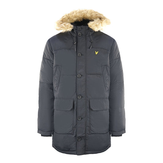 Lyle & Scott Heavyweight Longlife Puffer Black Jacket