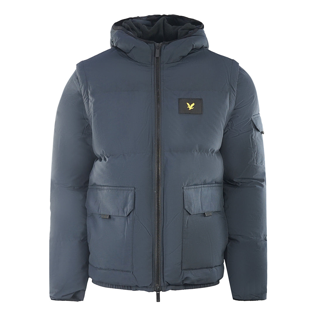 Lyle & Scott 2 in 1 Ripstop Navy Blue Puffer Jacket