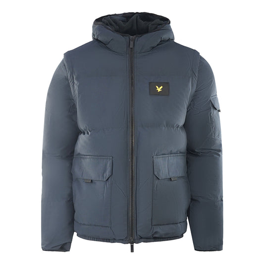 Lyle & Scott 2 in 1 Ripstop Navy Blue Puffer Jacket