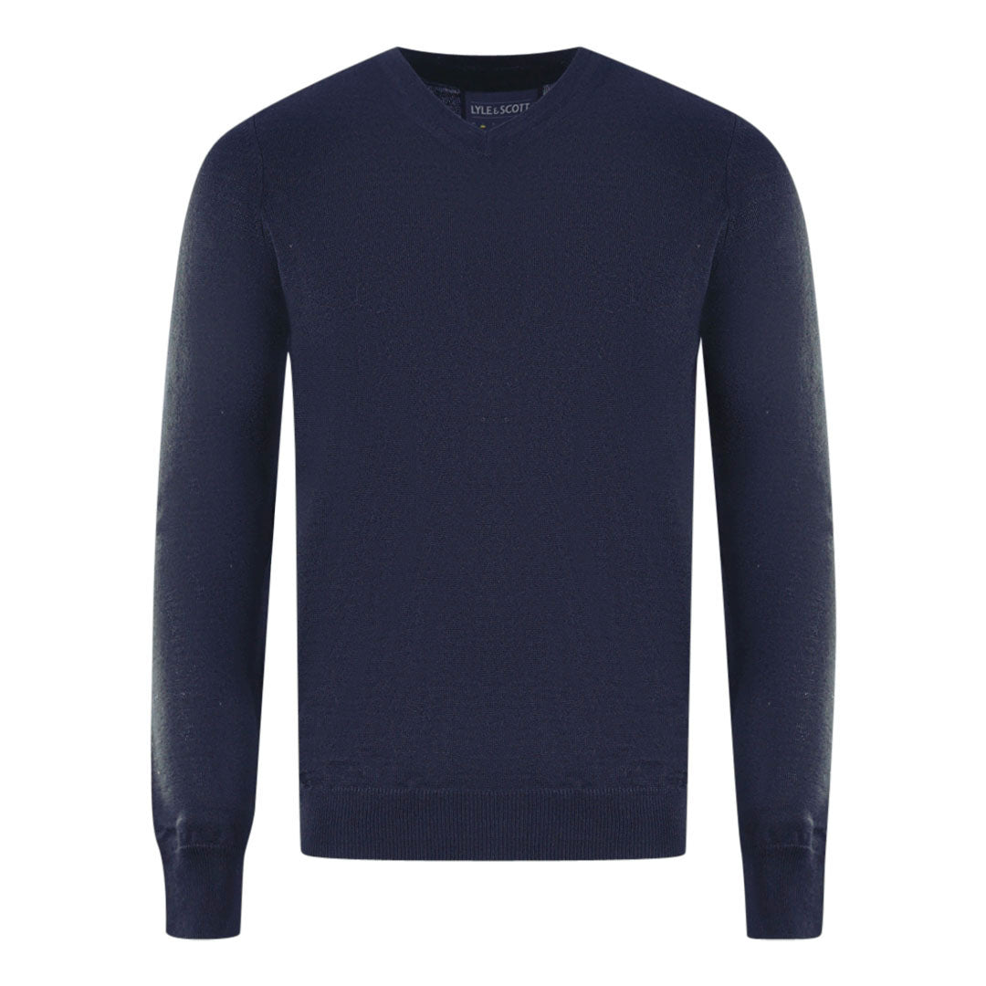 Lyle & Scott Navy Blue Golf V-Neck Sweater