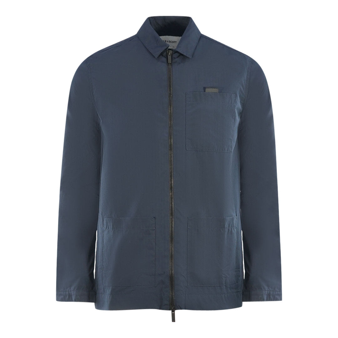 Lyle & Scott Cotton Ripstop Navy Blue Overshirt Jacket