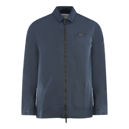 Lyle & Scott Cotton Ripstop Navy Blue Overshirt Jacket