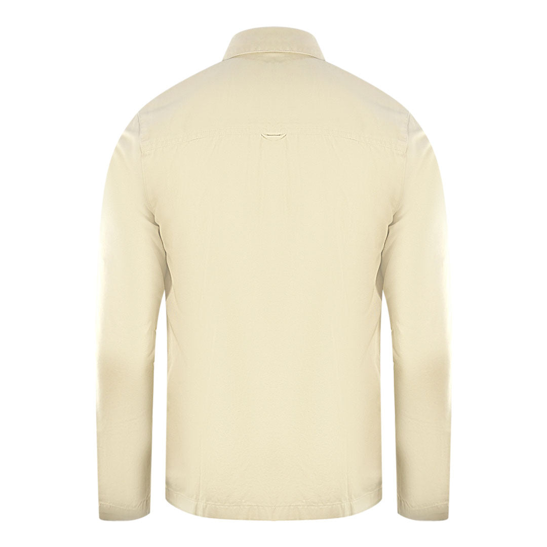 Lyle & Scott Twill Beige Overshirt Jacket