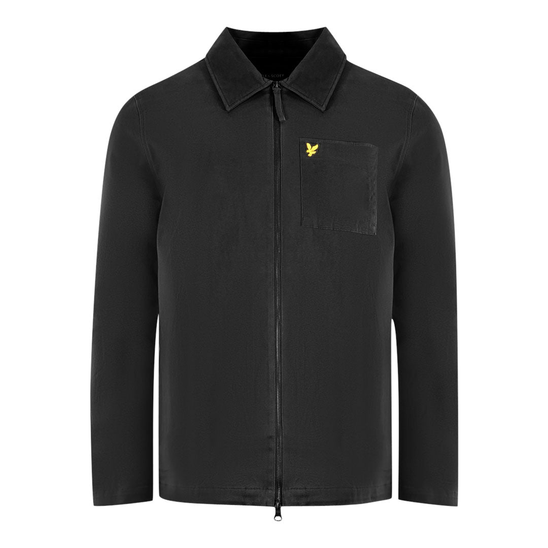 Lyle & Scott Twill Black Overshirt Jacket