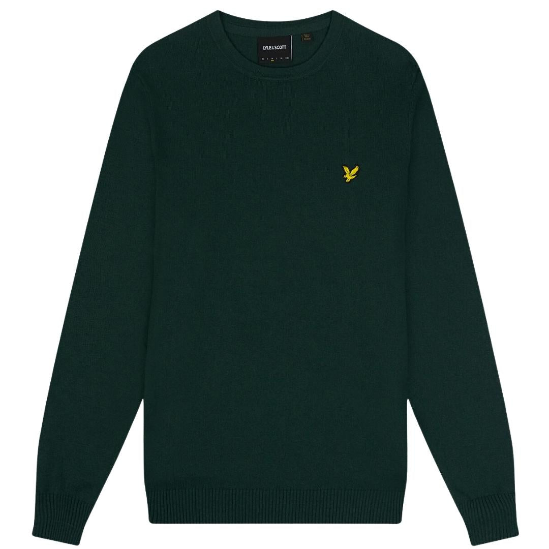 Lyle & Scott Cotton Merino Dark Green Pull-over Jumper