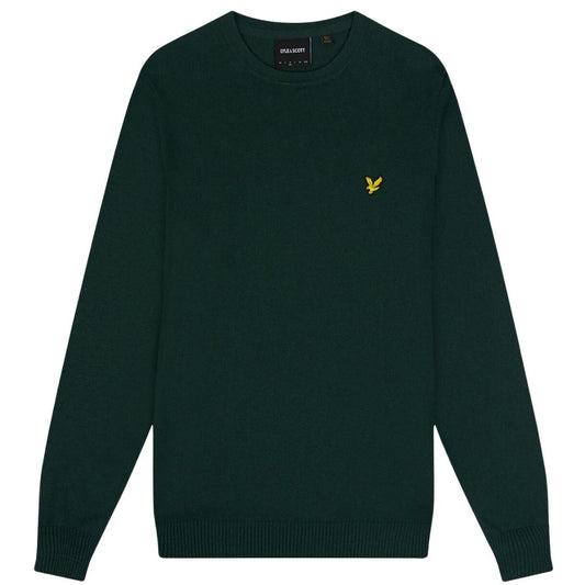 Lyle & Scott Cotton Merino Dark Green Pull-over Jumper