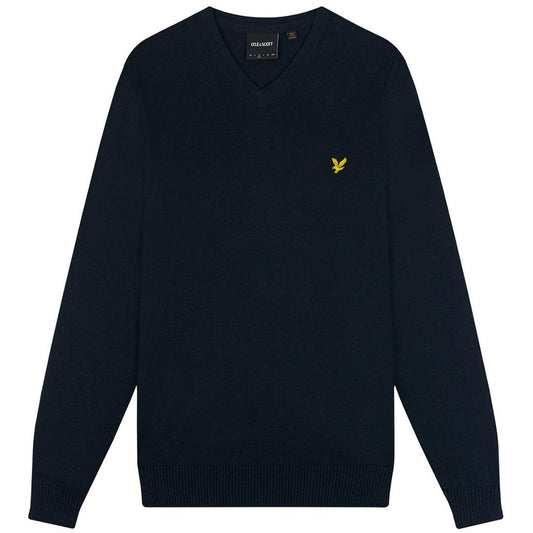 Lyle & Scott Cotton Merino Dark Navy Pull-over Jumper