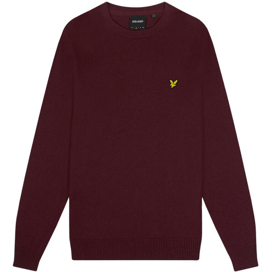 Lyle & Scott Cotton Merino Burgundy Pull-over Jumper