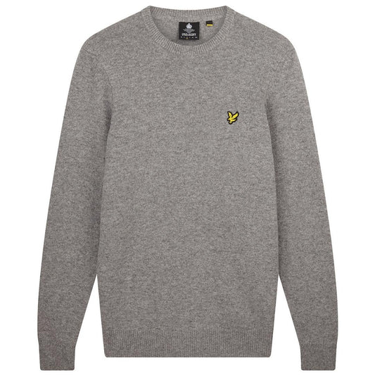 Lyle & Scott Crew Neck Lambswool Mid Grey Marl Blend Jumper