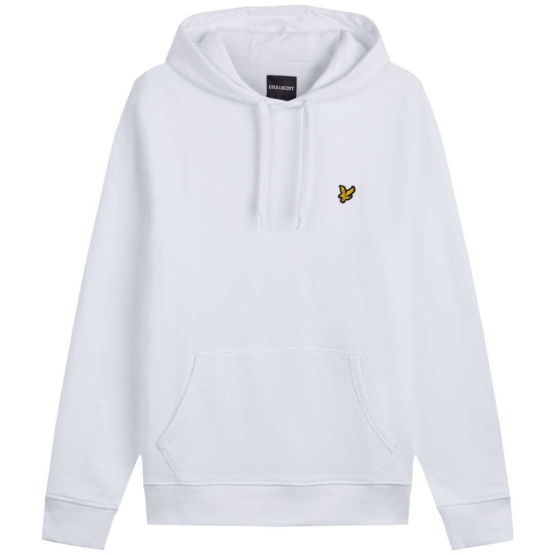 Lyle & Scott Branded White Pull-over Hoodie