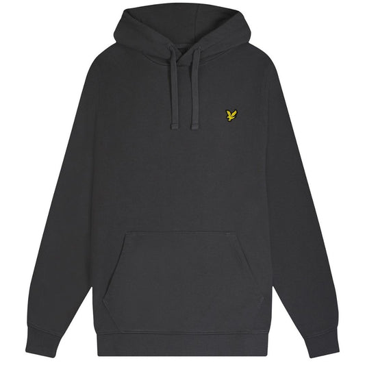 Lyle & Scott Branded Gunmetal Pull Over Hoodie