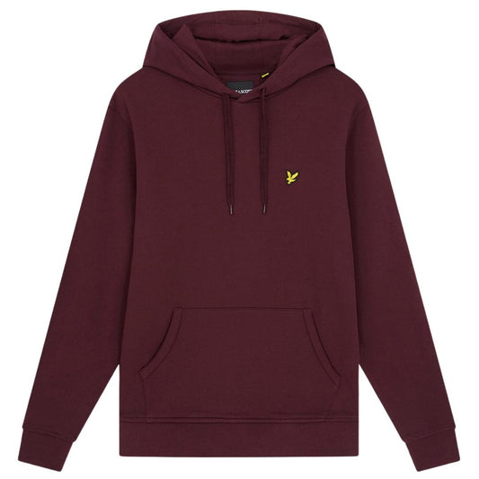 Lyle & Scott Branded Burgundy Pull-over Hoodie