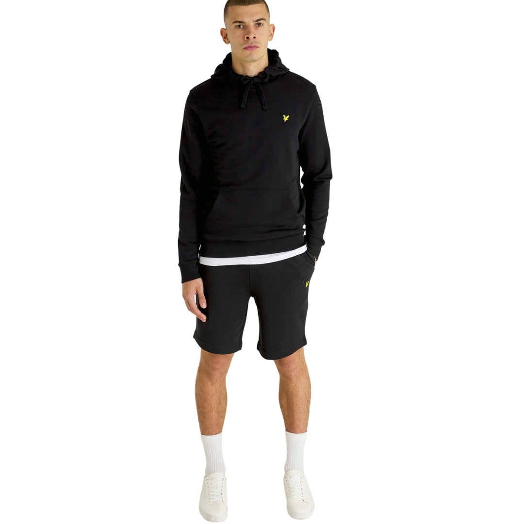 Lyle & Scott Branded Jet Black Pull-over Hoodie