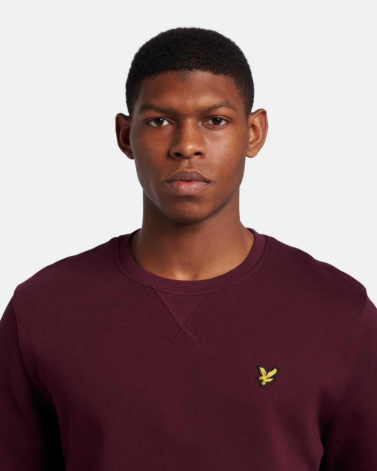 Lyle & Scott Branded Burgundy Pull-over Jumper