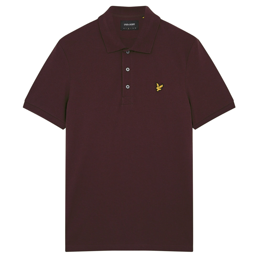 Lyle & Scott Branded Chest Logo Sediment Polo Shirt