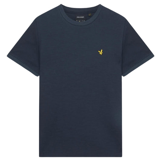 Lyle & Scott Milano Trim Waffle Navy Blue T Shirt