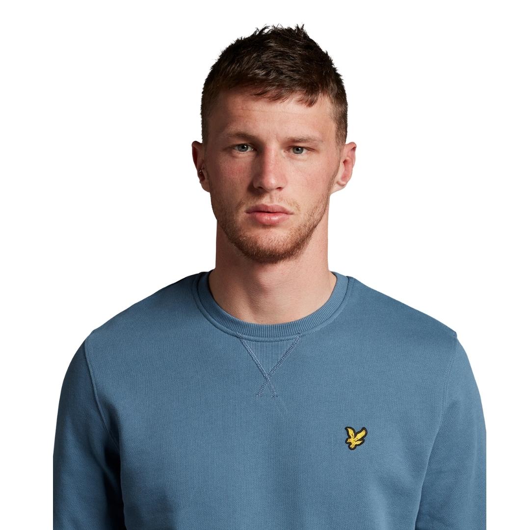 Lyle & Scott Branded Chest Logo Slate Blue T-Shirt