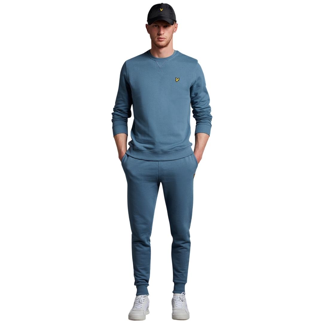 Lyle & Scott Branded Chest Logo Slate Blue T-Shirt