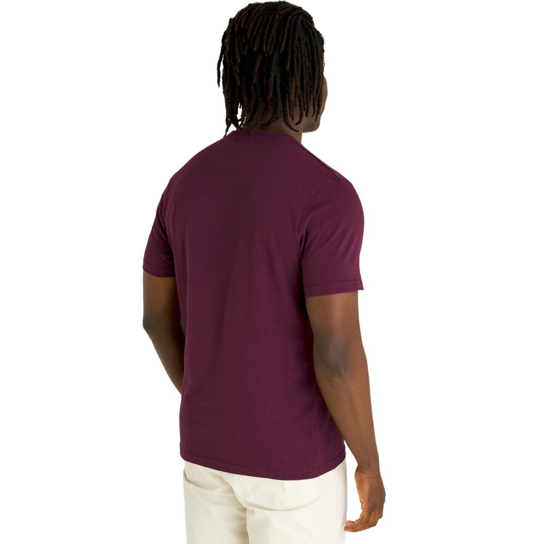 Lyle & Scott Branded Chest Logo Burgundy T-Shirt