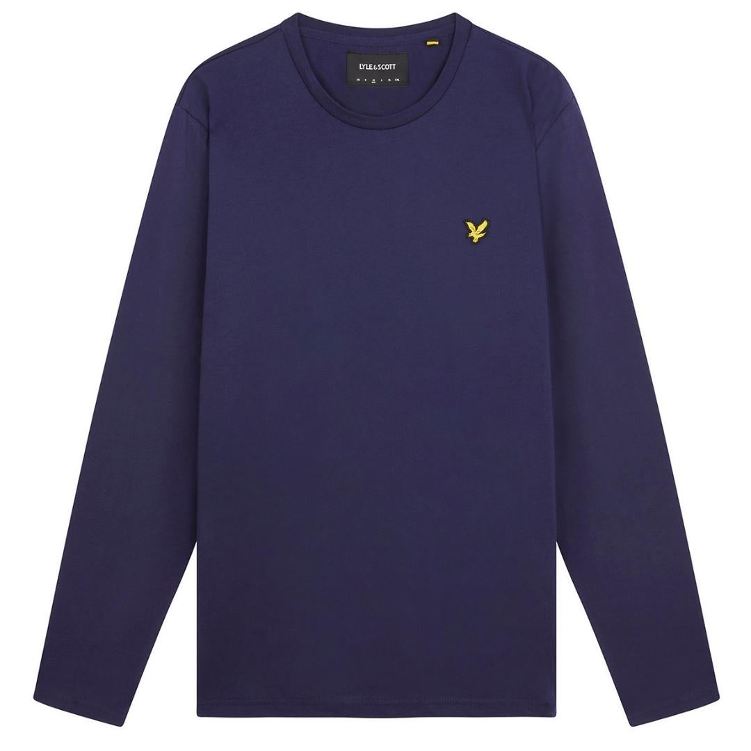 Lyle & Scott Branded Navy Blue Long Sleeve T-Shirt