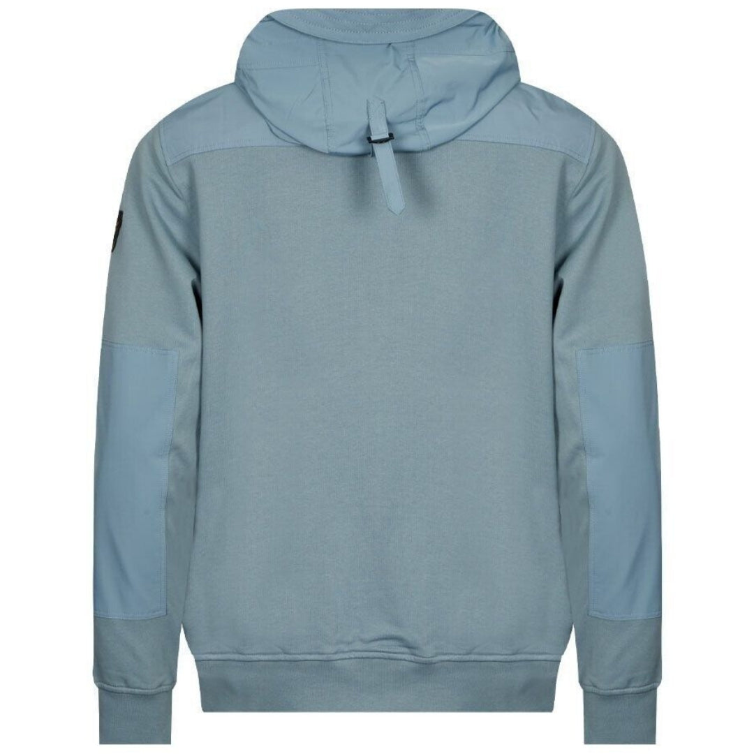 Belstaff Patch Logo Artic Blue Zip Up Hoodie