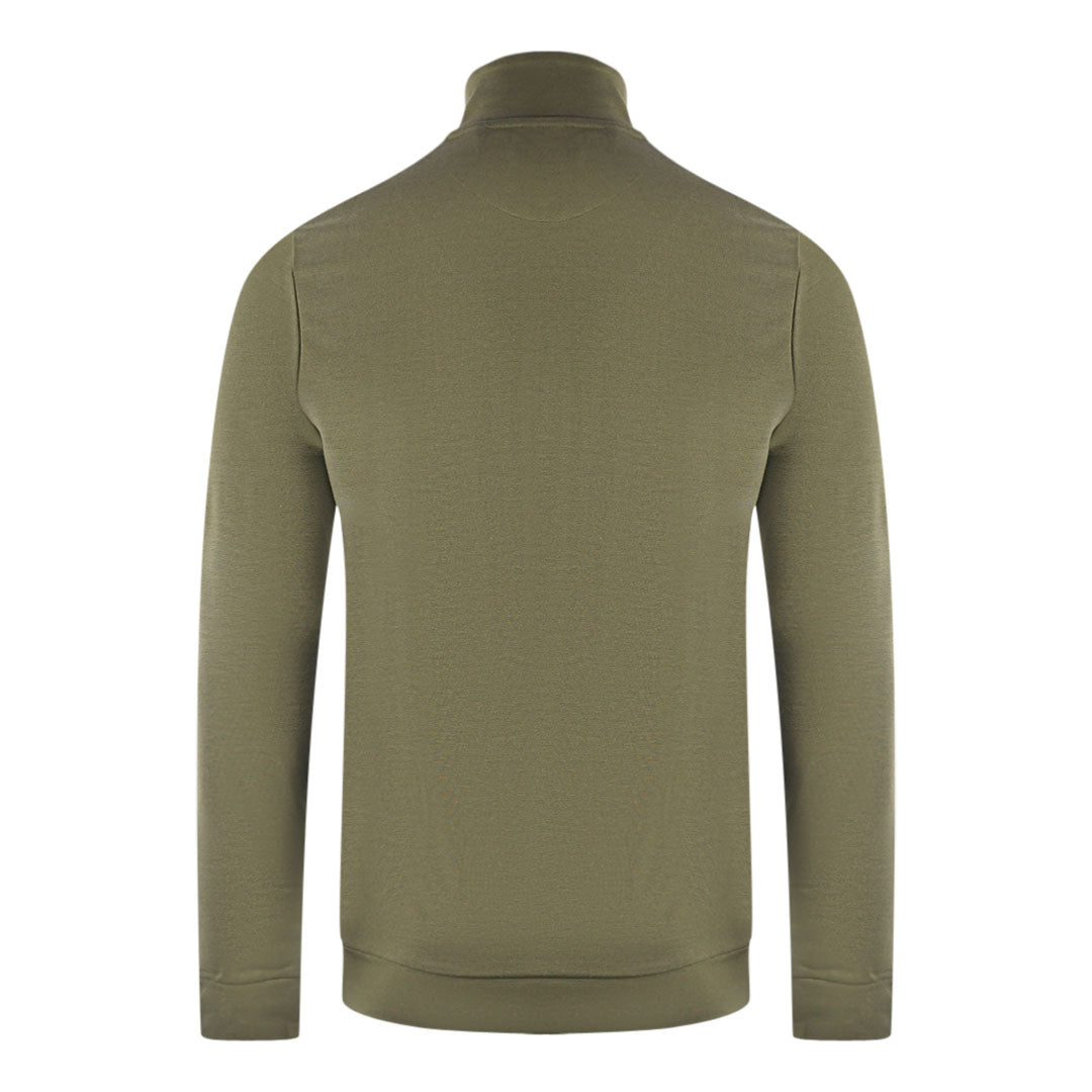 Lyle & Scott Golden Eagle Chest Logo Green Zip-Up Jumper