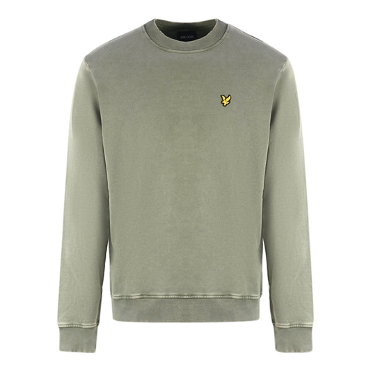 Lyle & Scott Washed Mock Neck Green Sweater