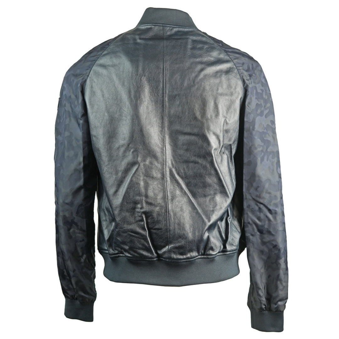 Emporio Armani Camo Arms Leather Jacket