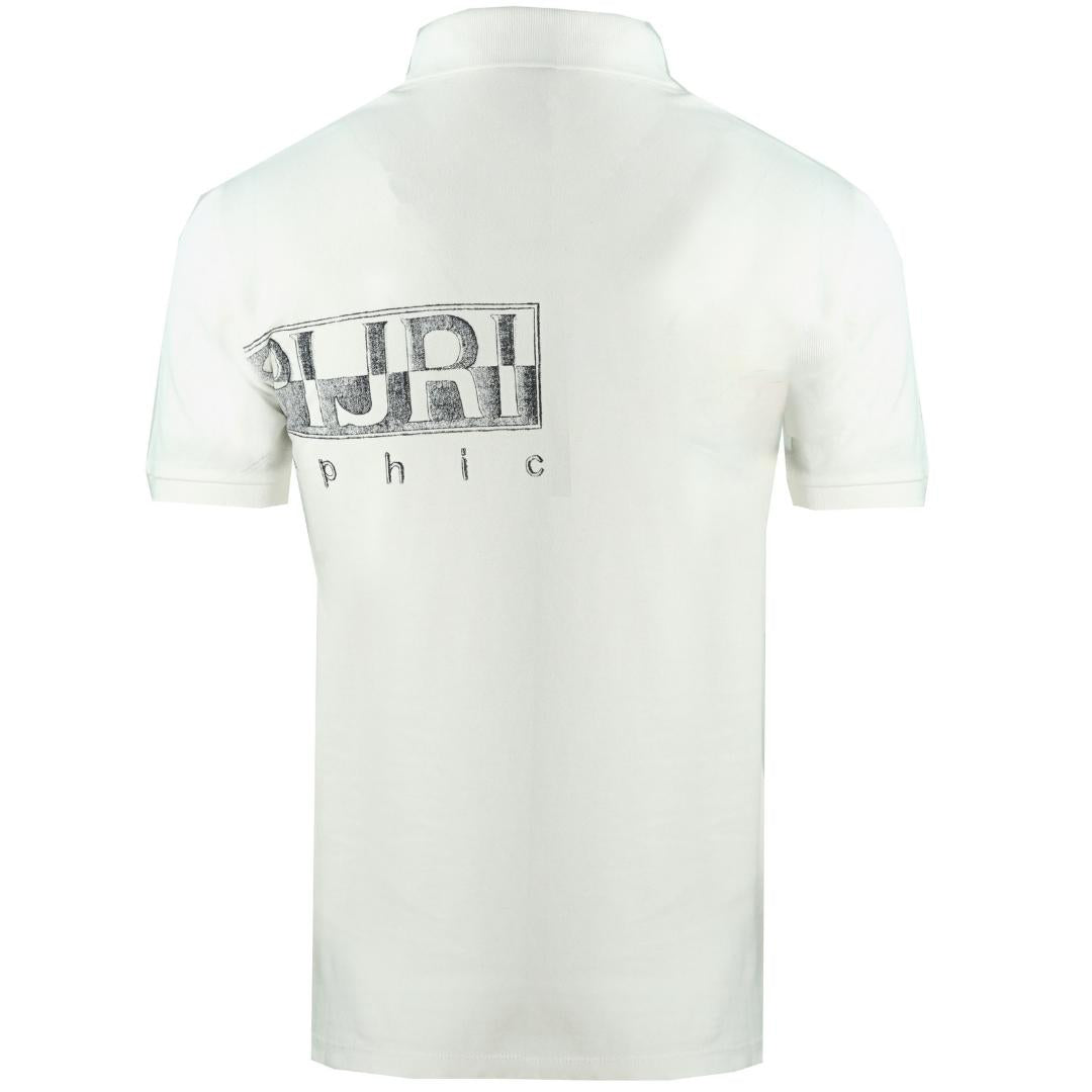 Napapijri Ellar Large Brand Logo White Polo Shirt - Nova Clothing
