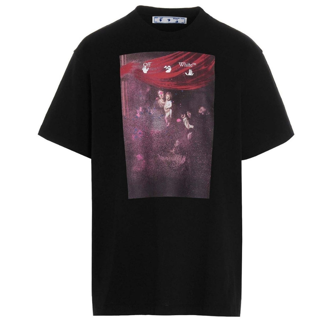 Off-White Sprayed Carvaggio Black Oversized T-Shirt