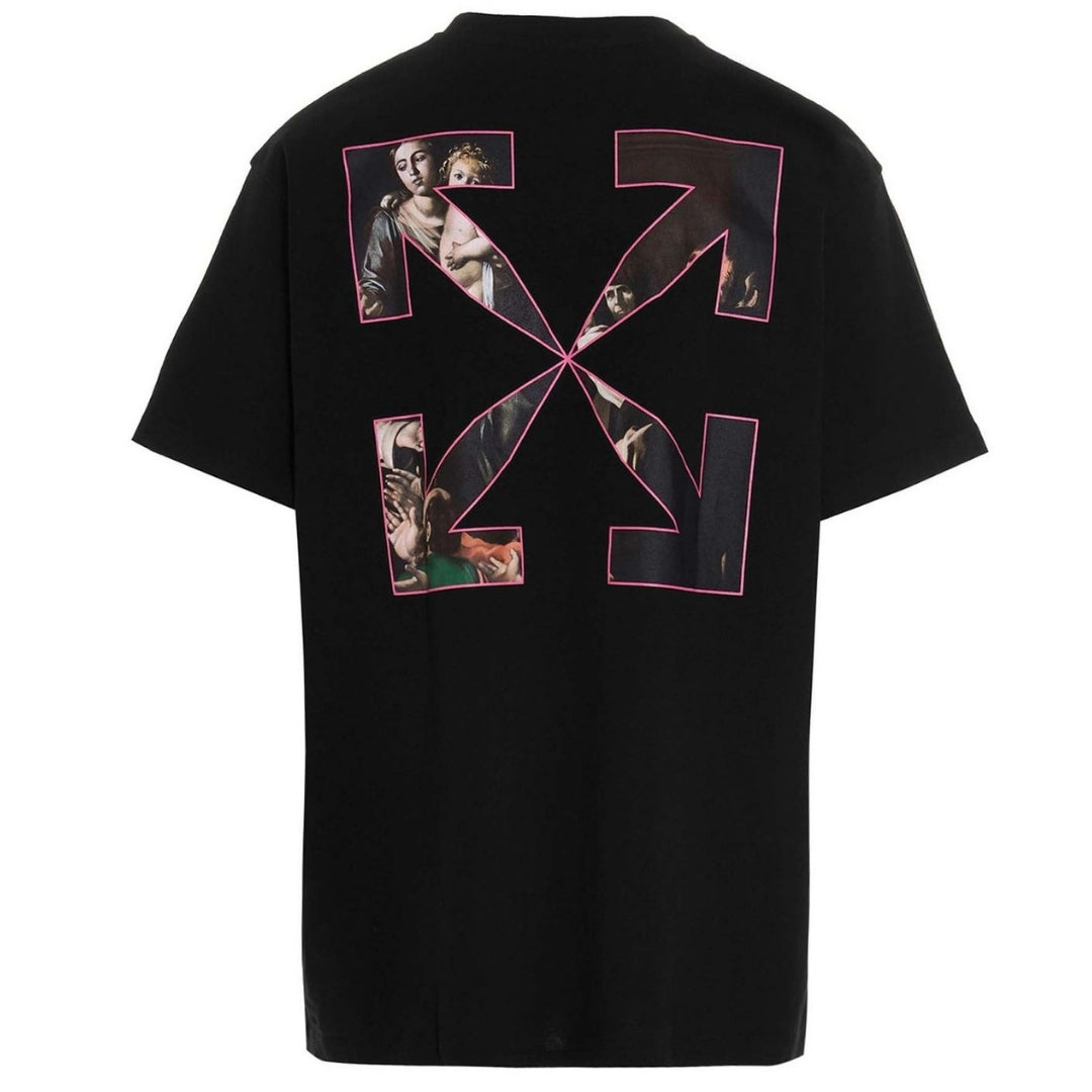 Off-White Sprayed Carvaggio Black Oversized T-Shirt