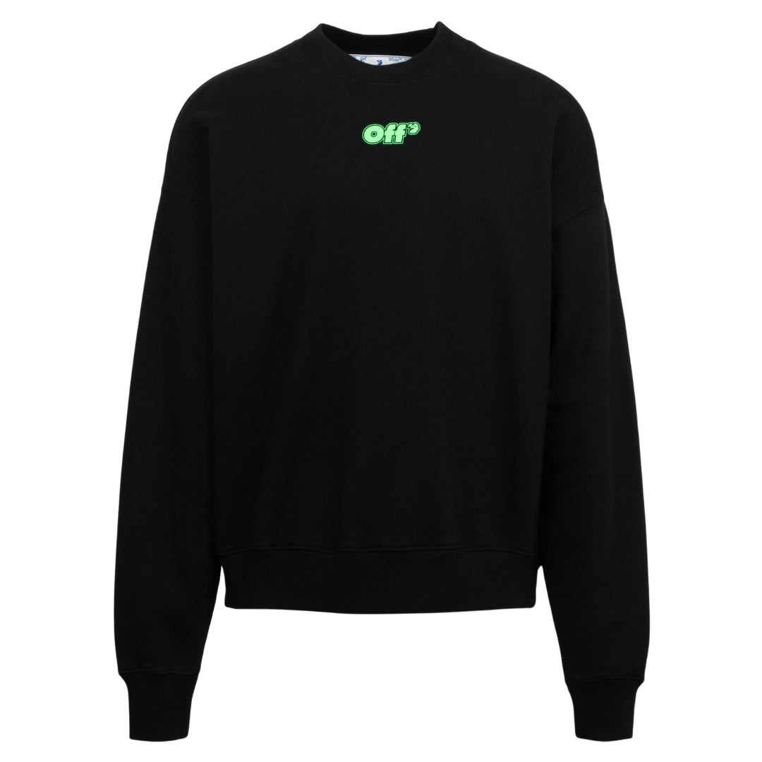 Off-White Rave Flyer Skate Logo Black Sweatshirt