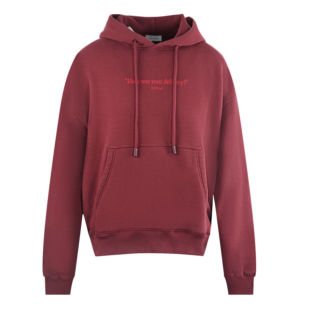 Off-White How Was Your Delivery Dark Red Skate Hoodie – Nova Clothing
